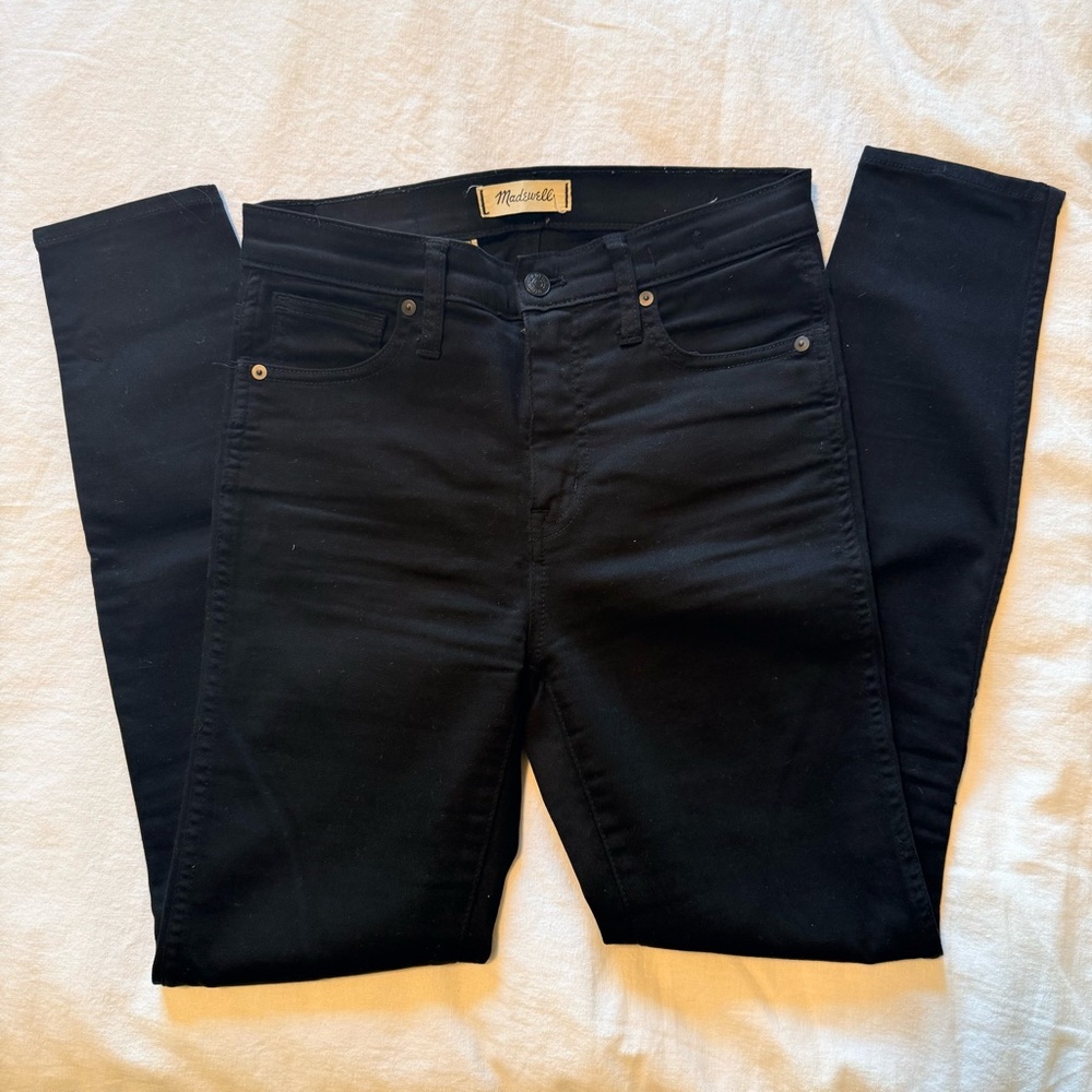 Madewell Women's High Rise Black Skinny Jeans